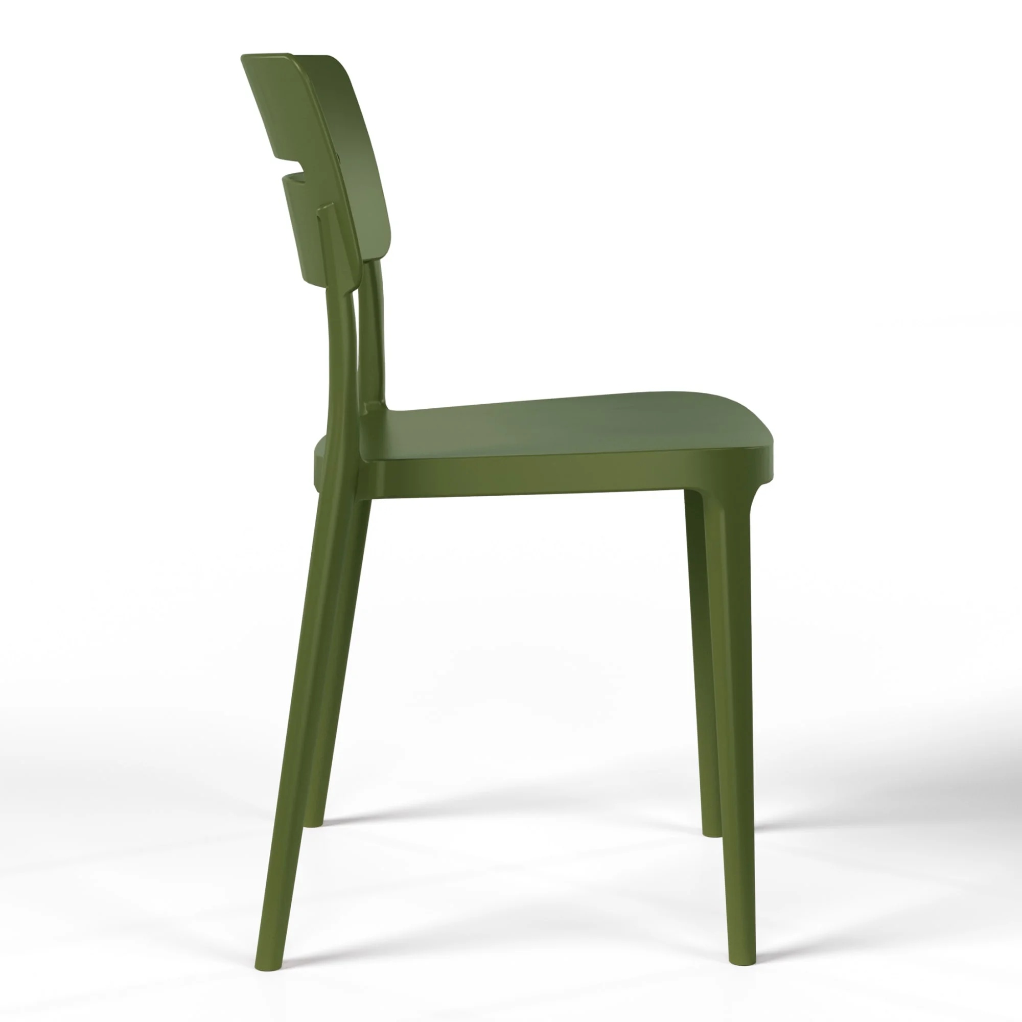 WestinTrends Playa 5-Piece Outdoor Metal Frame Dining Table Patio Set with Stackable Patio Dining Chairs, Olive Green - Image 8