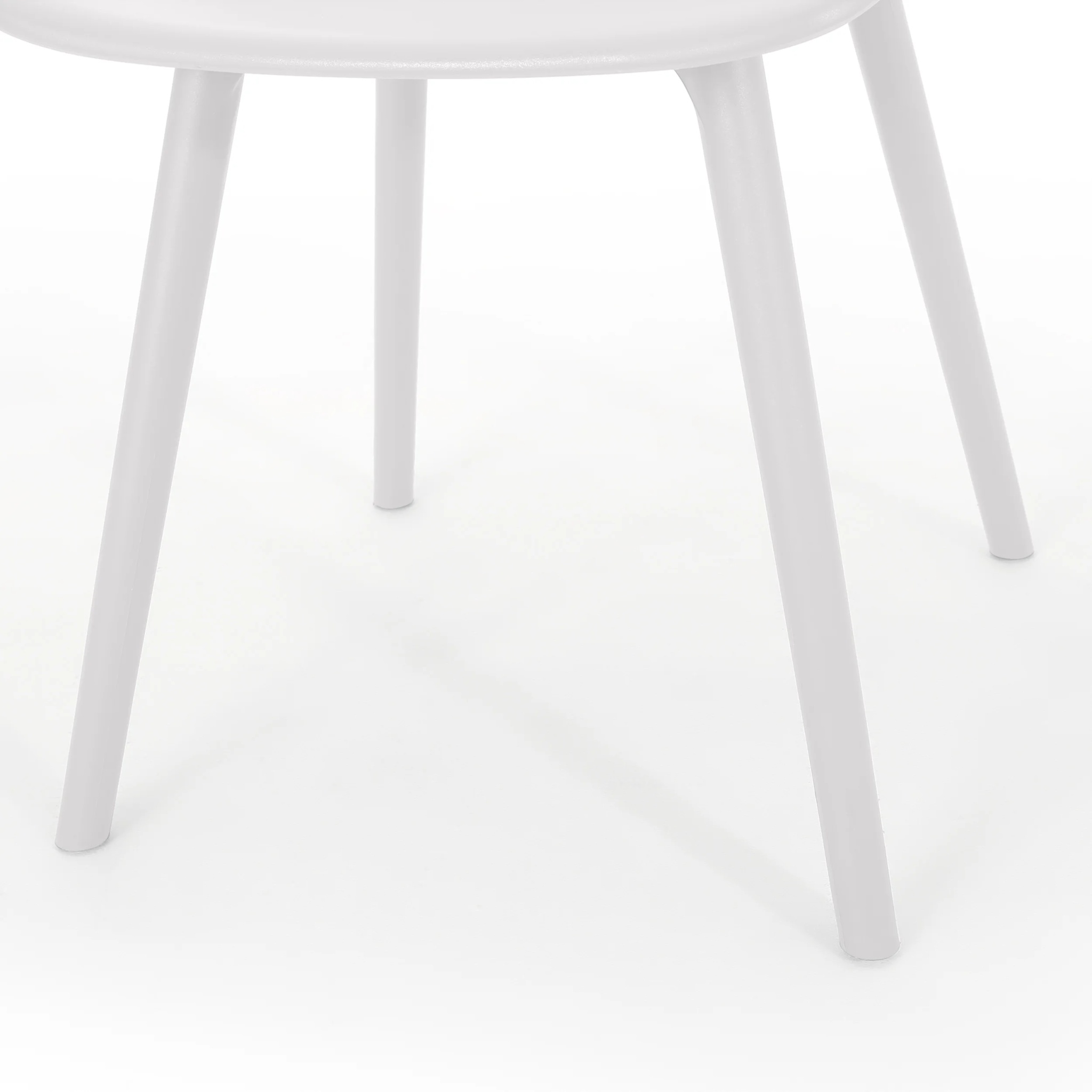 Noble House Lily Plastic Patio Dining Side Chair in White (Set of 4) - Image 10