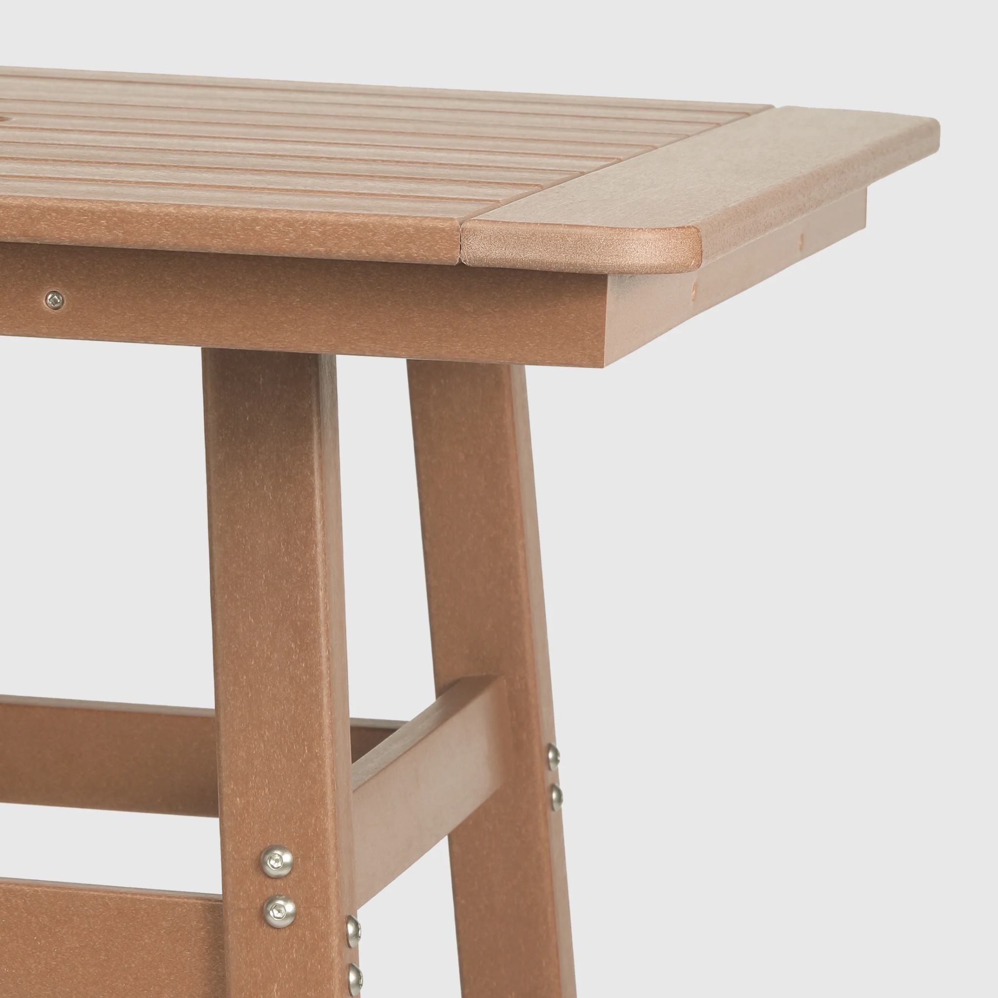 WestinTrends Outdoor 37" Counter Height HDPE Patio Square Bar Table, Dark Brown - Image 55
