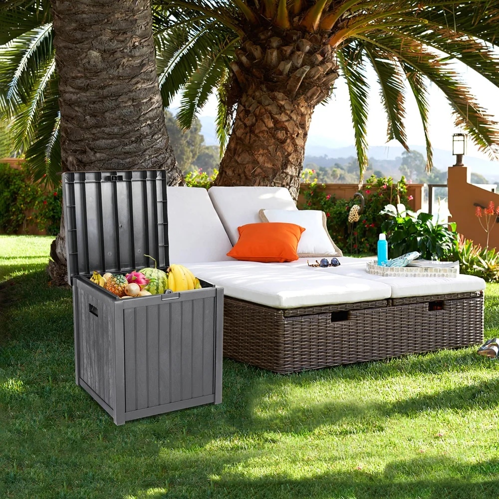 Patio Storage Box Waterproof, enyopro Outdoor PP Storage Patio Furniture Container, 51 Gallon Garden Storage Box with Seat for Backyard Pool Deck, 22" x 22" x 24.5", Brown, JA3239 - Image 13
