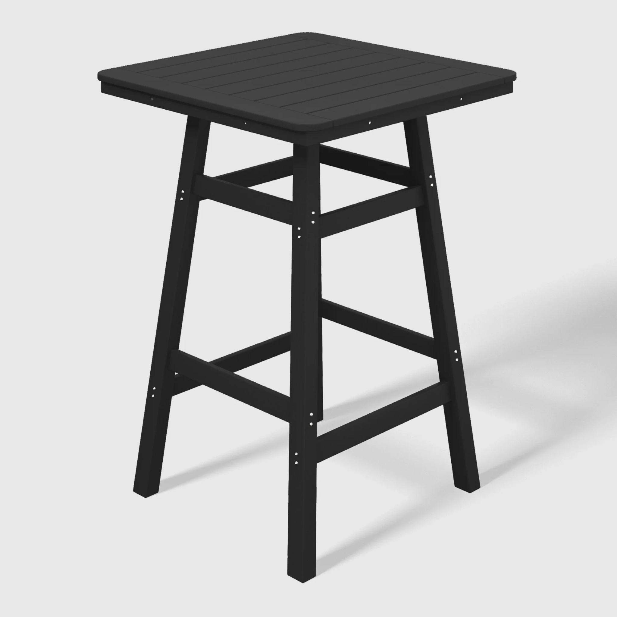 WestinTrends Outdoor 37" Counter Height HDPE Patio Square Bar Table, Dark Brown - Image 51