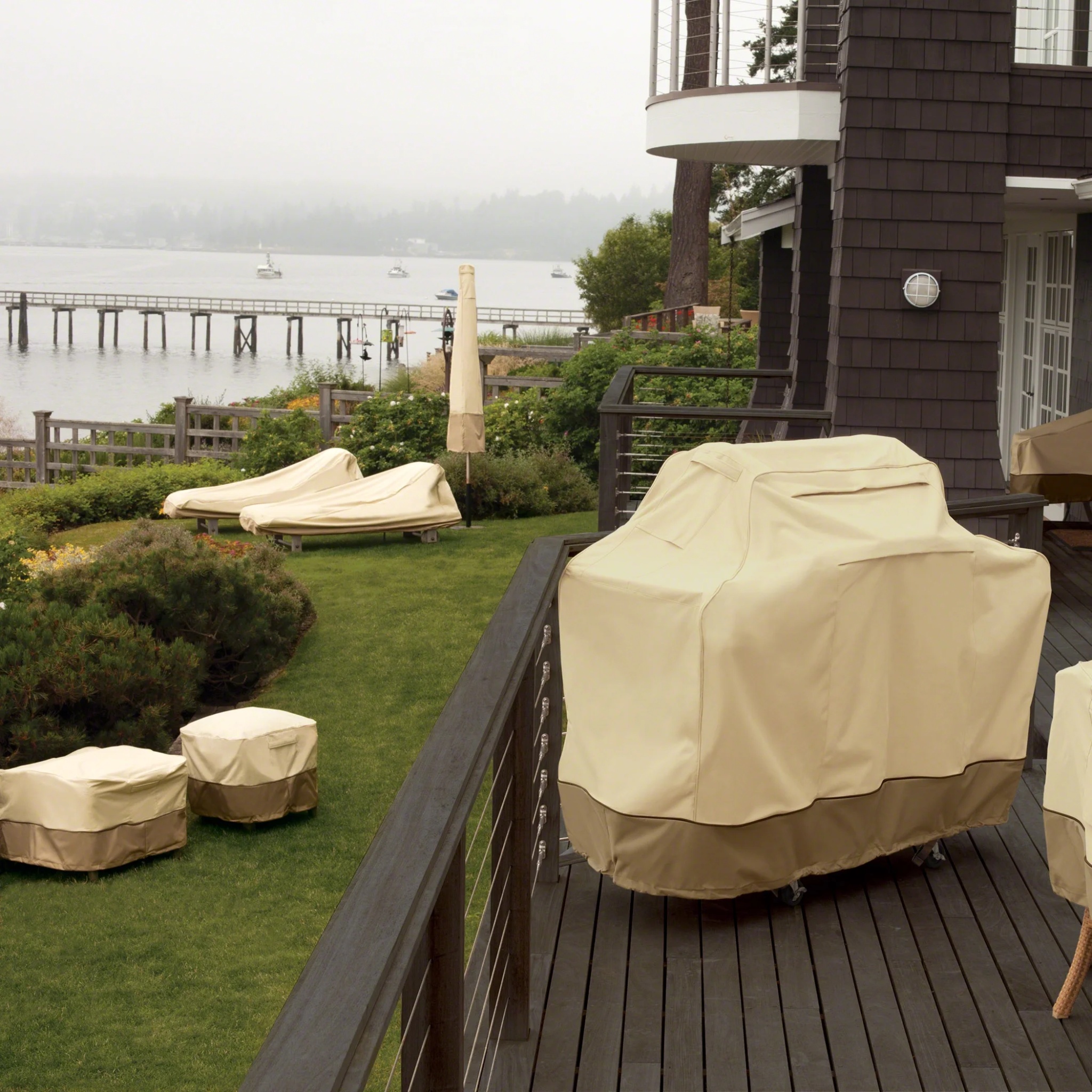 Classic Accessories Veranda Water-Resistant 100 Inch Patio V-Shaped Sectional Lounge Set Cover - Image 10