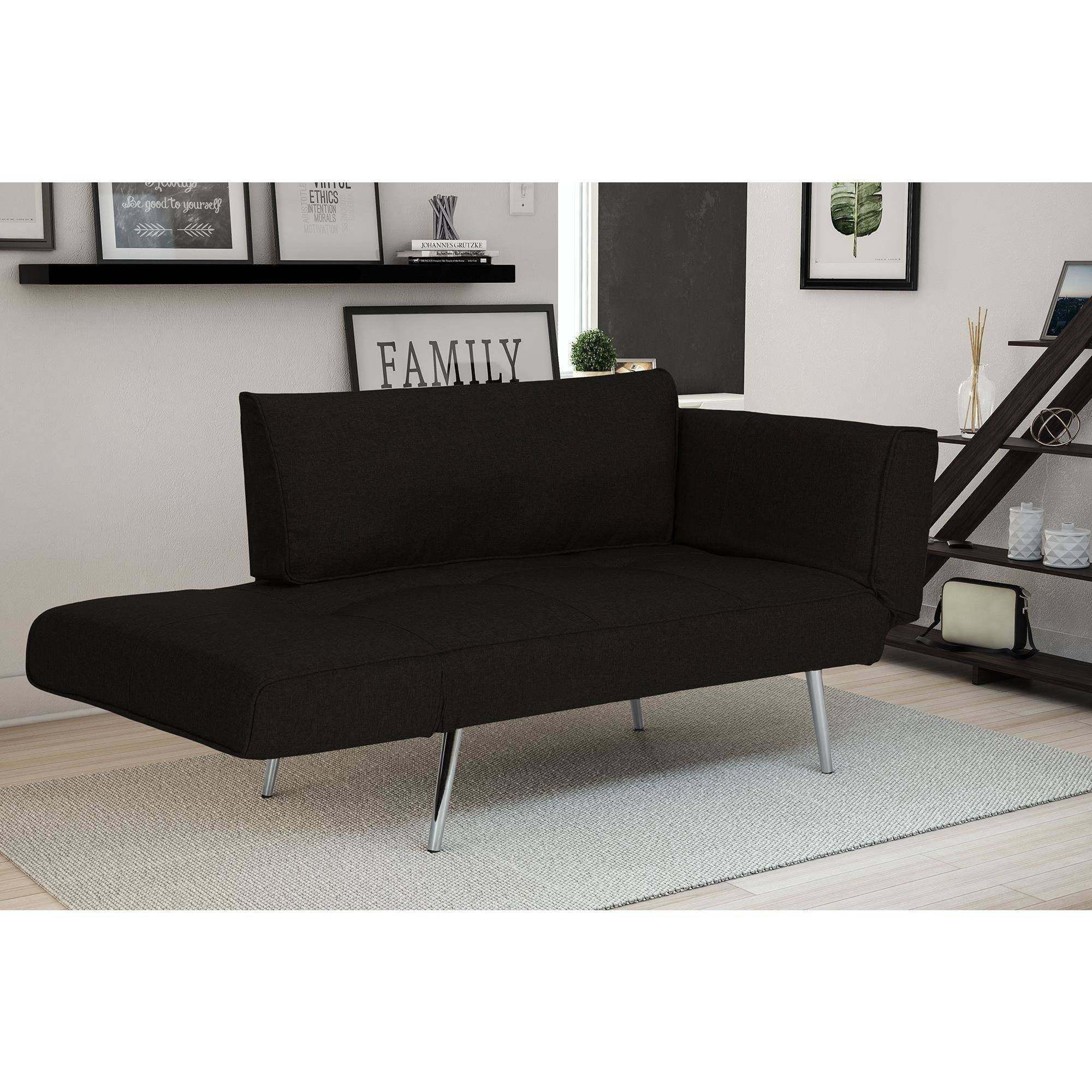 DHP Euro Futon with Magazine Storage, Black - Image 19