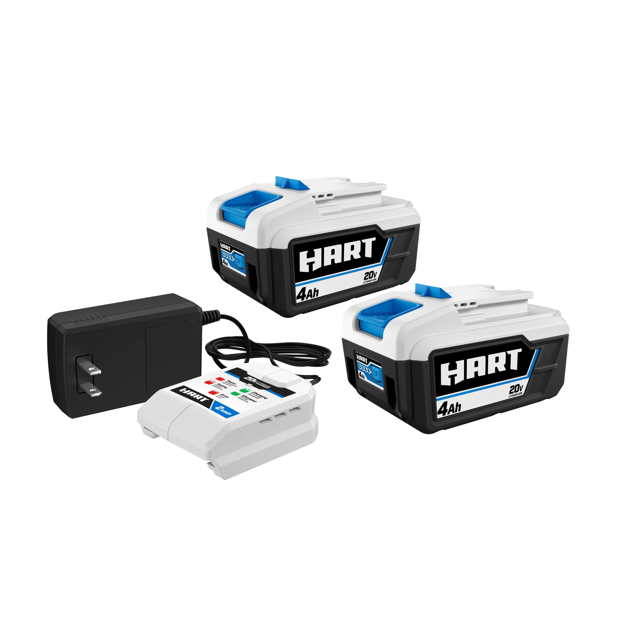 HART 20-Volt 2-Pack 4Ah and Charger Starter Kit and Impact Wrench Bundle - Image 3