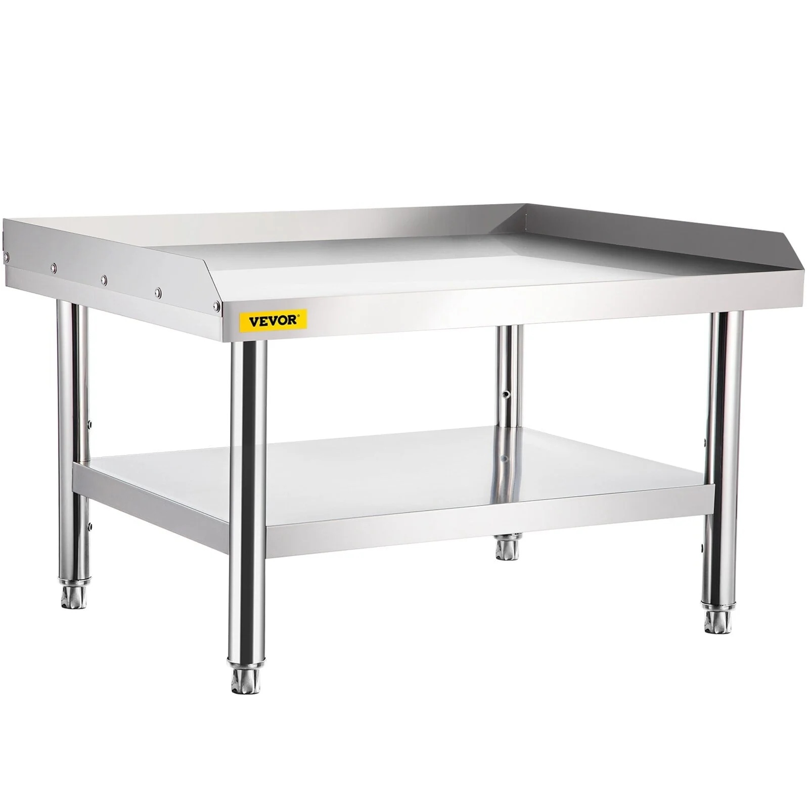 VEVOR Stainless Steel Equipment Grill Table Grill Stand Table with Adjustable Storage Undershelf 24*24*24 Inch - Image 3