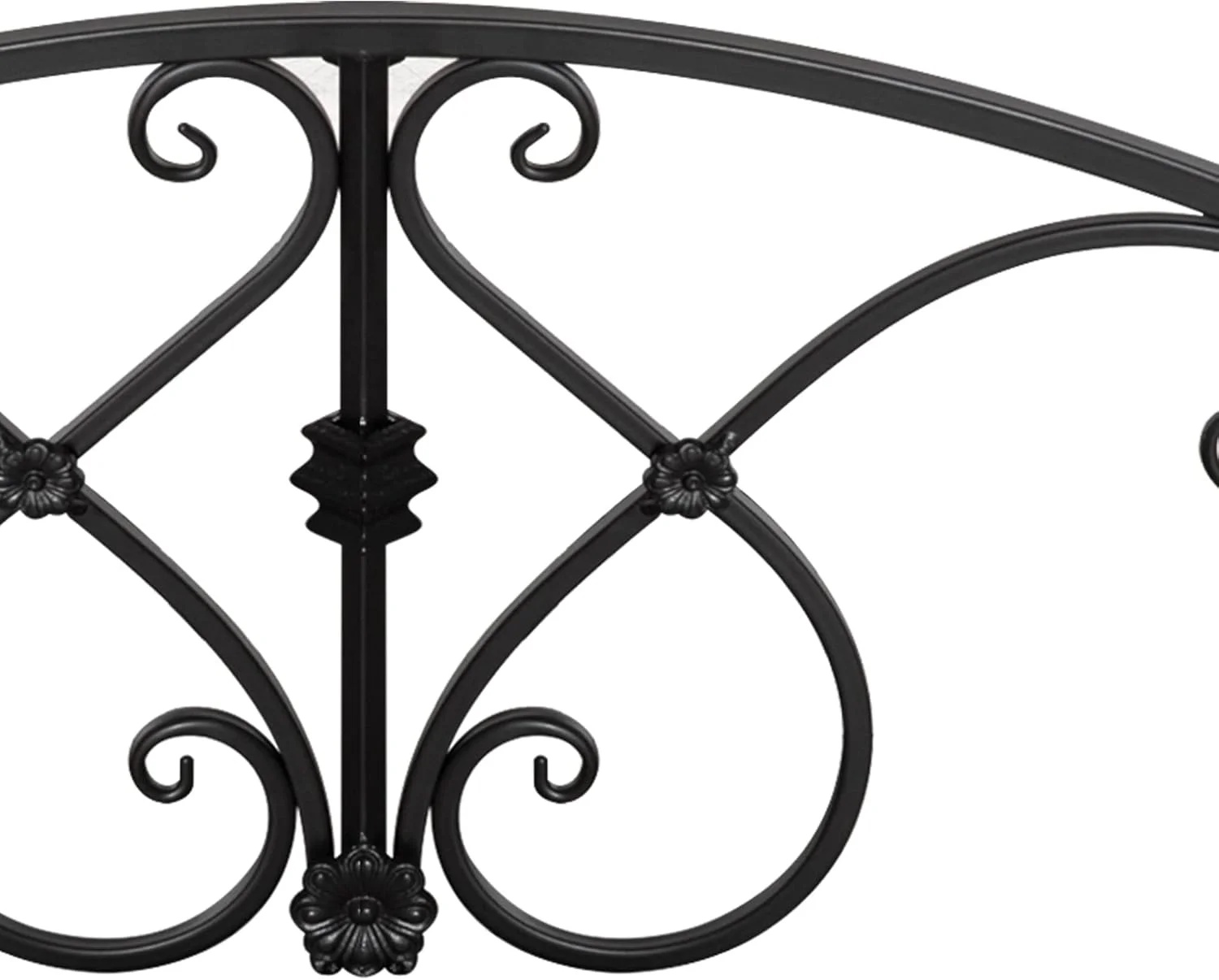 XgoodX 3.3FT Metal Garden Bridge with Decorative Scrollwork, Arched Footbridge with Safety Side Rails for Pond, Stream, Yard, Zen Garden, Outdoor Landscape D-cor-Black - Image 10