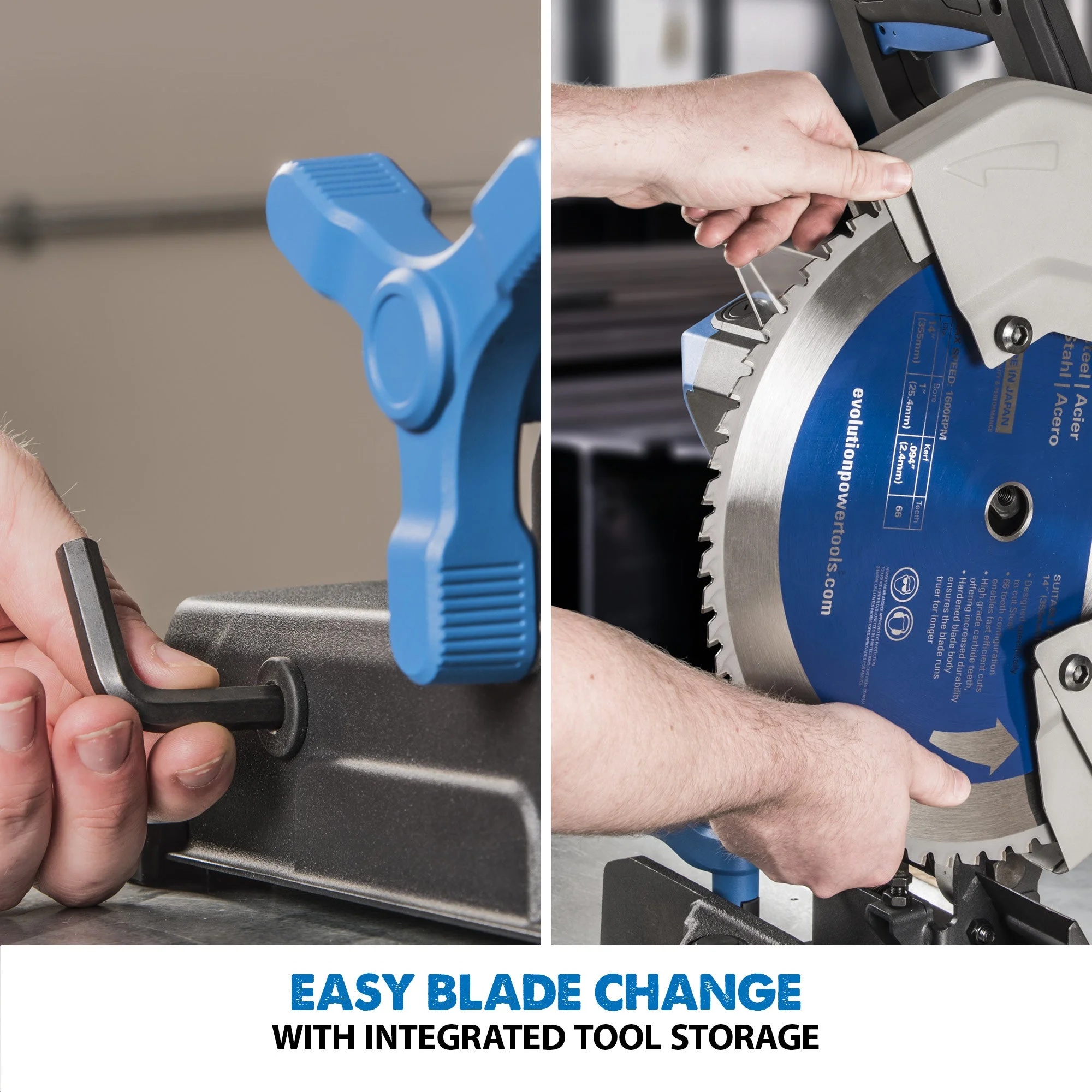 Evolution S355CPSL: Metal Cutting Chop Saw With 14 in. Mild Steel Blade - Image 14