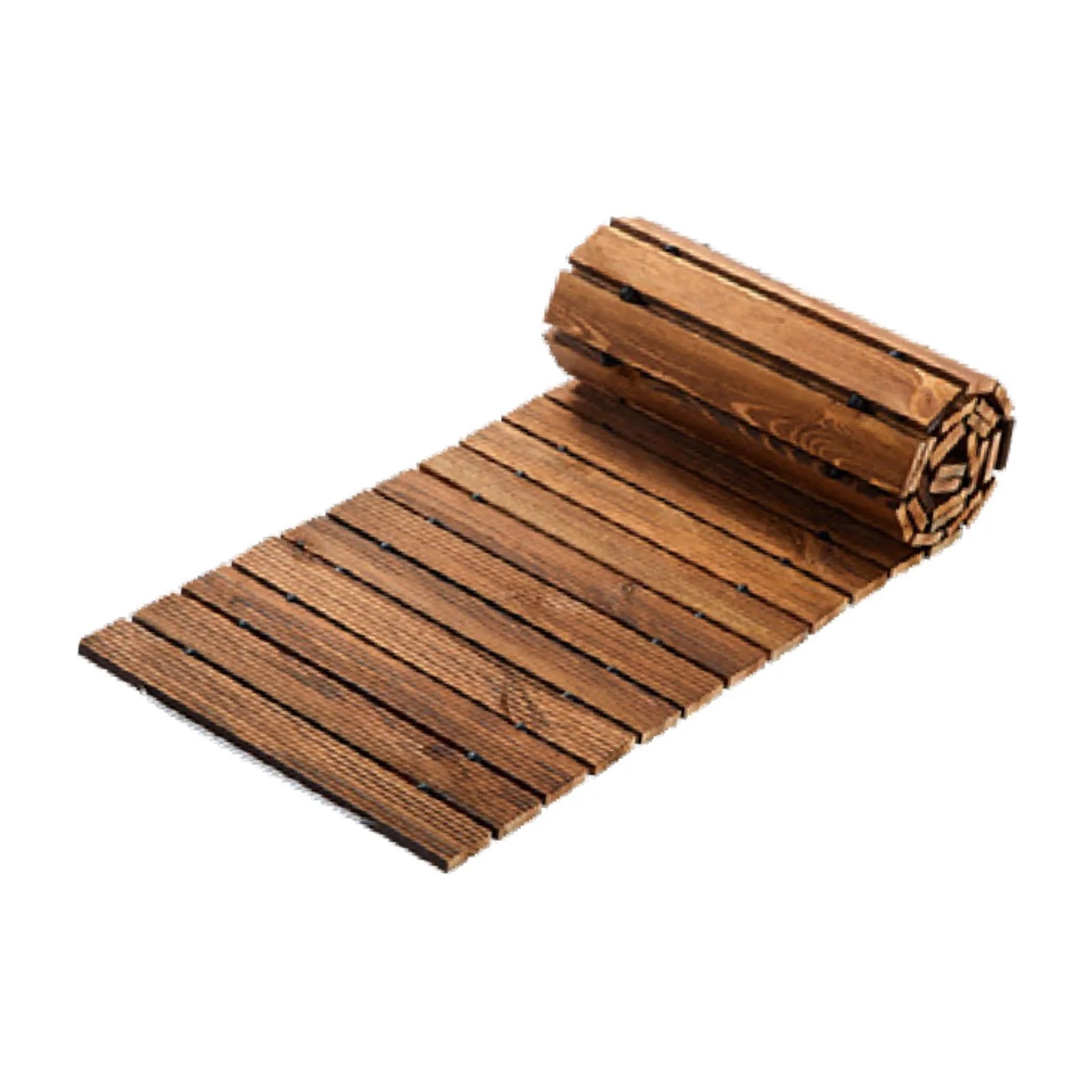Miulika Wooden Garden Pathway Boardwalk Path Non Slip Weather Resistant Decorative Roll Out Straight Walkway for Beach Outside Garden Length 8.01Ft - Image 2