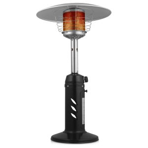 Magshion 11,000 BTU Stainless Steel Patio Heater Portable Propane Gas Standing Tabletop Patio Heater with Pilot Light for Outside Garden, Black
