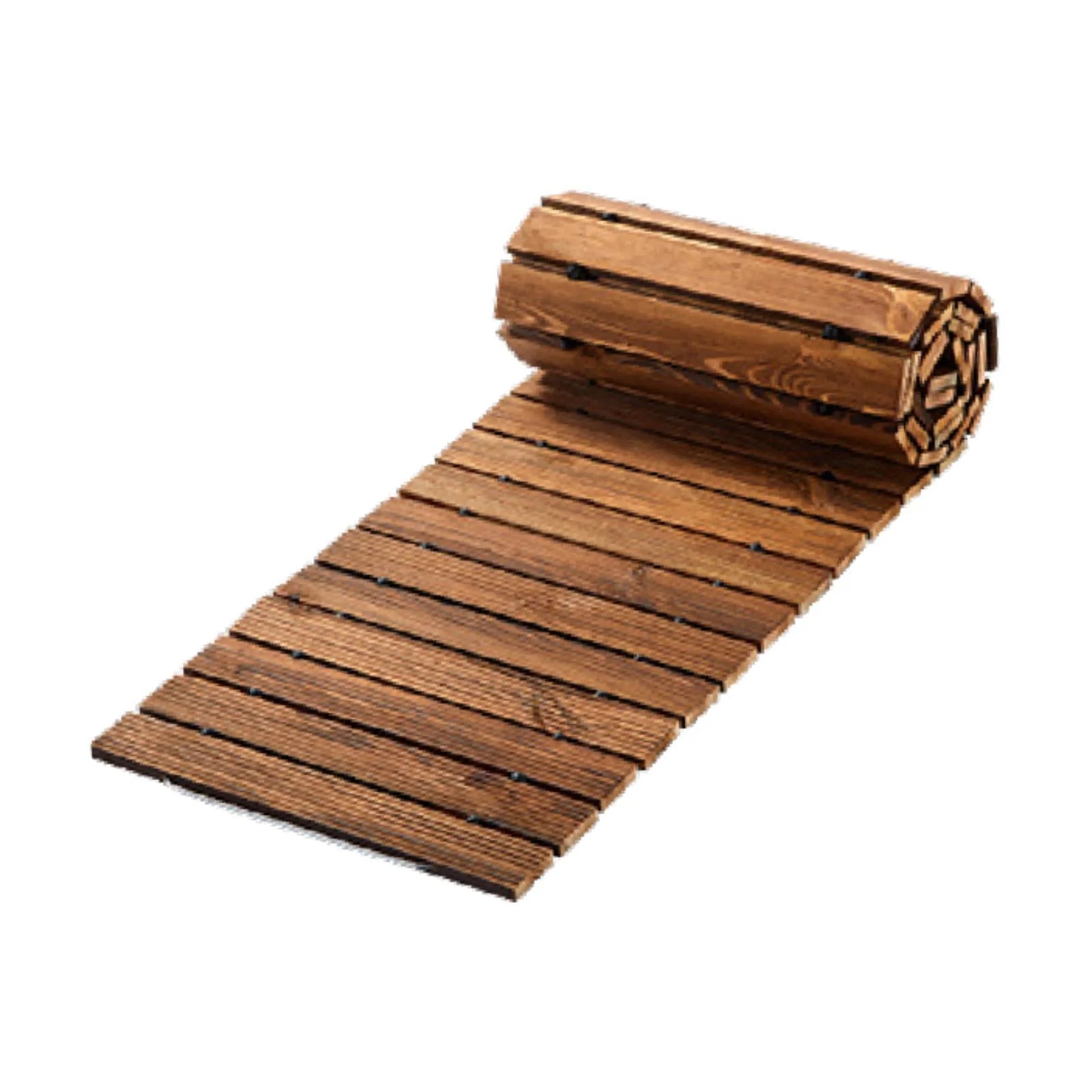 Miulika Wooden Garden Pathway Boardwalk Path Non Slip Weather Resistant Decorative Roll Out Straight Walkway for Beach Outside Garden Length 8.01Ft - Image 5