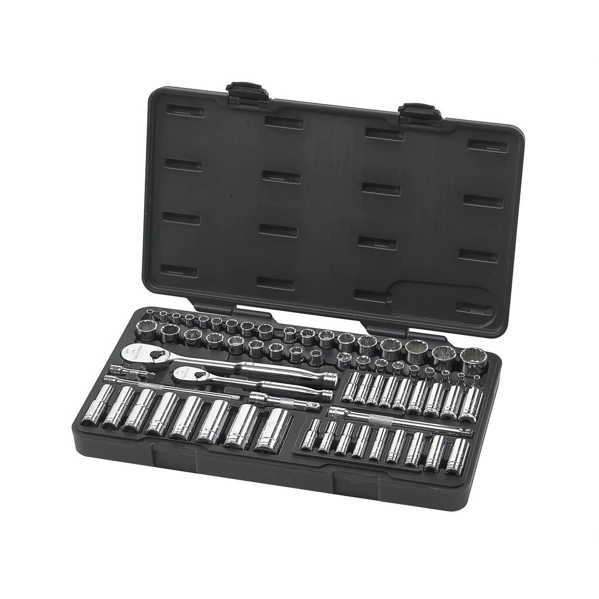 GEARWRENCH 83000, 1/4" & 3/8" Chrome Finish Socket Wrench & Set, 68 Piece - Image 2