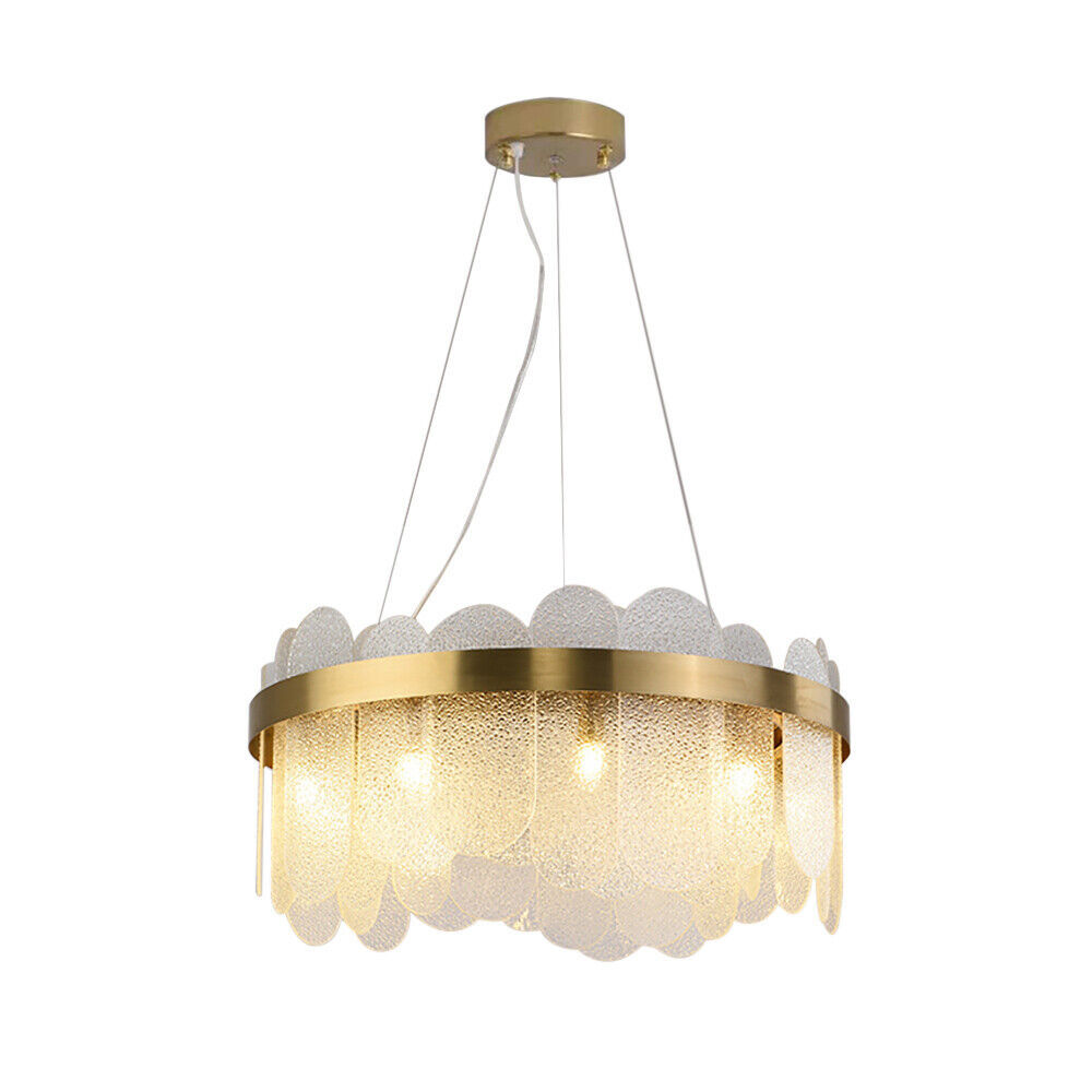 FETCOI Luxury LED Crystal Glass Pendant Lamp Luxury Chandelier Lighting Fixture Ceiling Light (9-Light) - Image 4