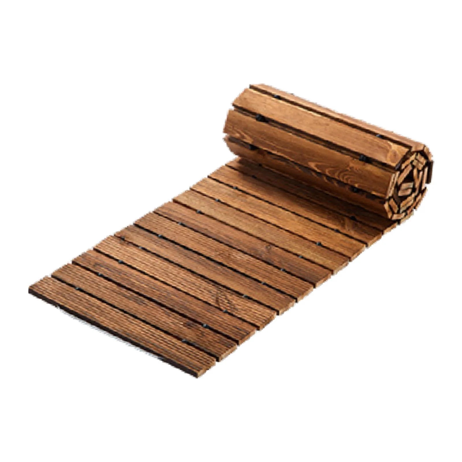 Miulika Wooden Garden Pathway Boardwalk Path Non Slip Weather Resistant Decorative Roll Out Straight Walkway for Beach Outside Garden Length 8.01Ft - Image 4