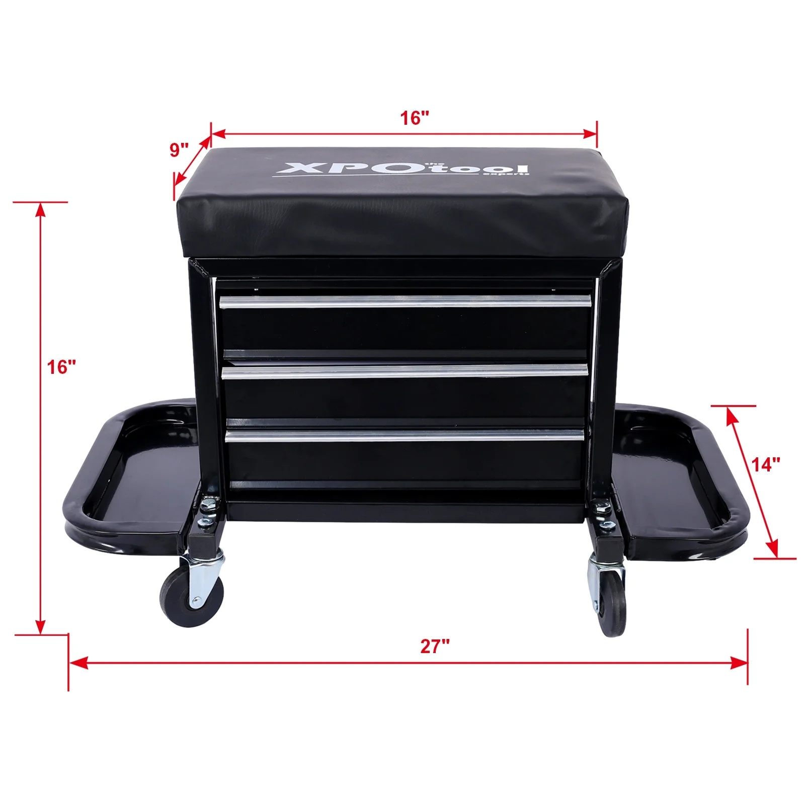 UBesGoo 350-Pound Capacity Garage Glider Rolling Tool Chest Seat - Image 2