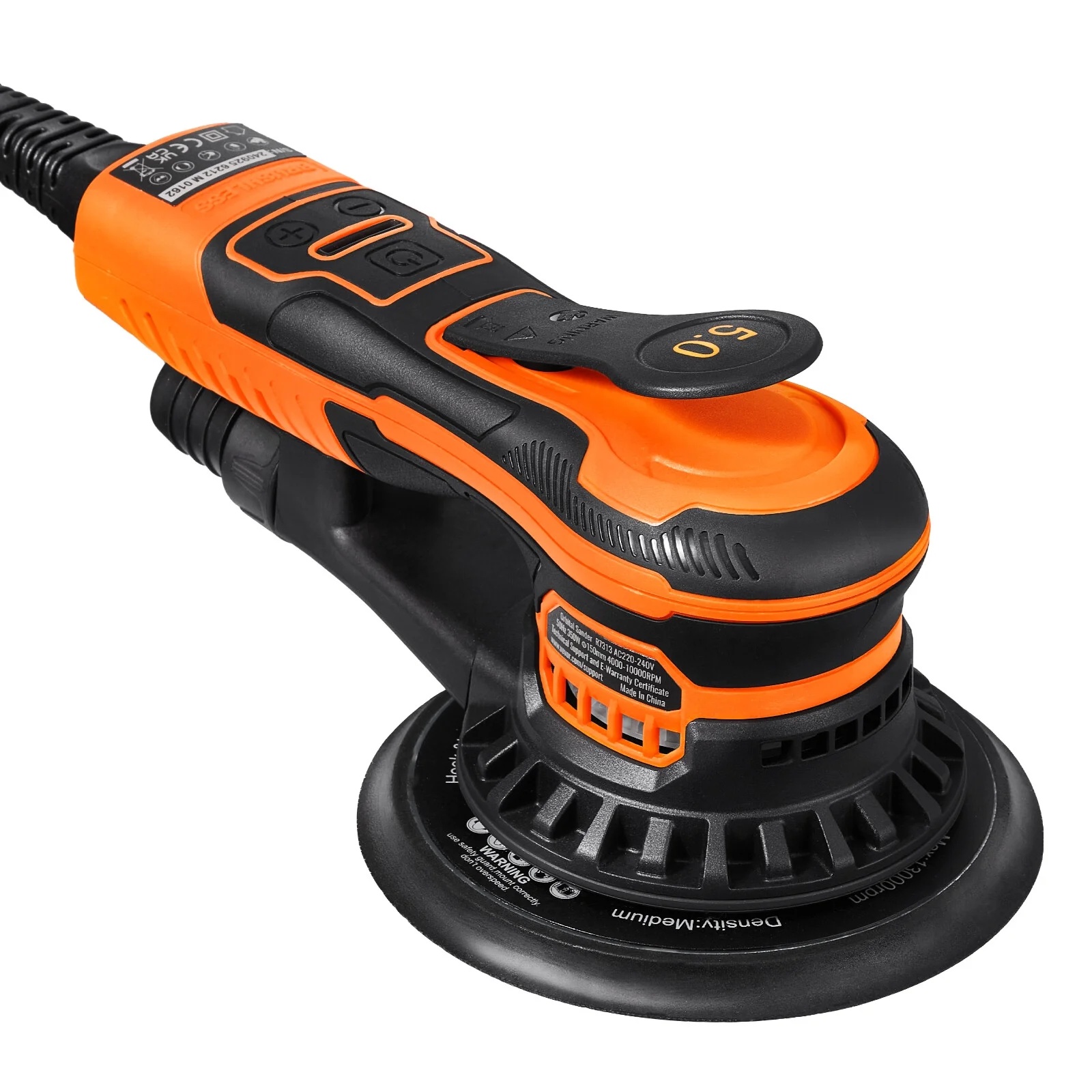 Random Orbital Sander 6'' Palm Sander 10000 PRM 10 PCS Sandpapers 6 Speeds - Image 10