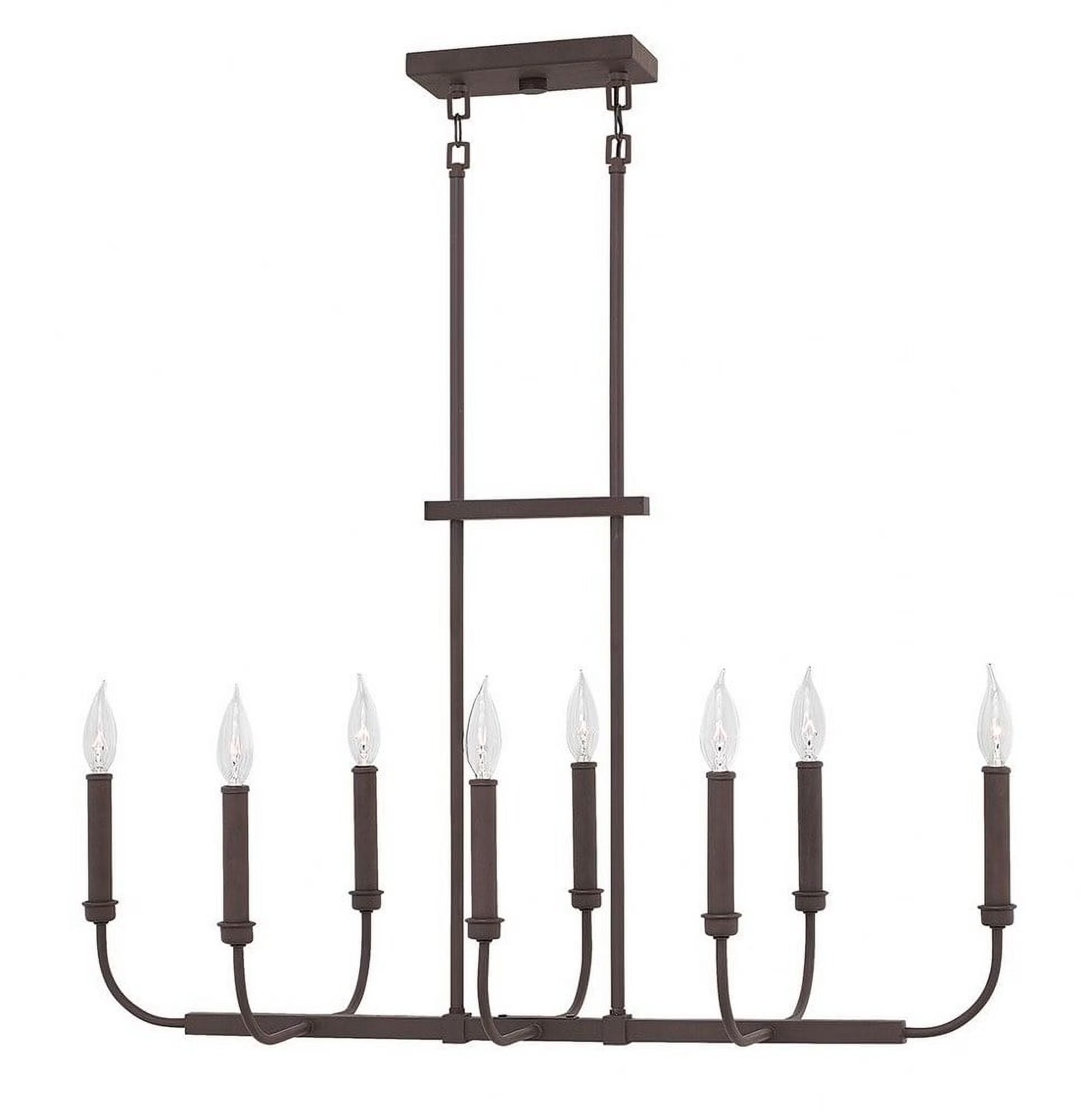 3074KZ-Hinkley Lighting-Alister - Eight Light Linear Chandelier in Traditional-Transitional Style - 33 Inches Wide by 18.5 Inches High-Buckeye Bronze