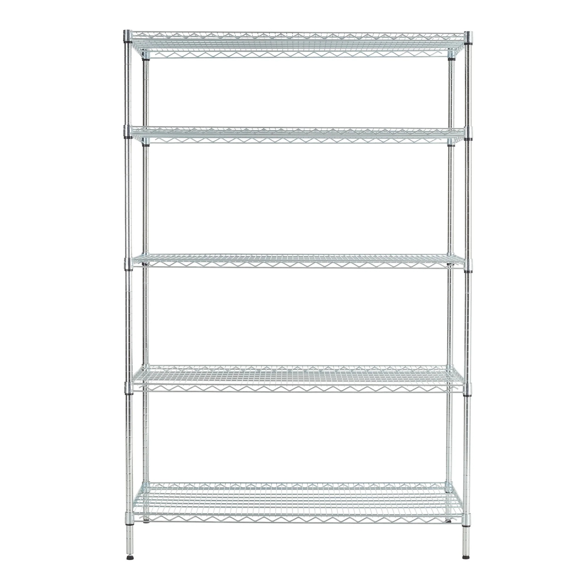 Hyper Tough Steel 5-Tier Storage Shelf Unit 72"H x 48"W x 24"D, 4000lb Total Capacity, Chrome - Image 4