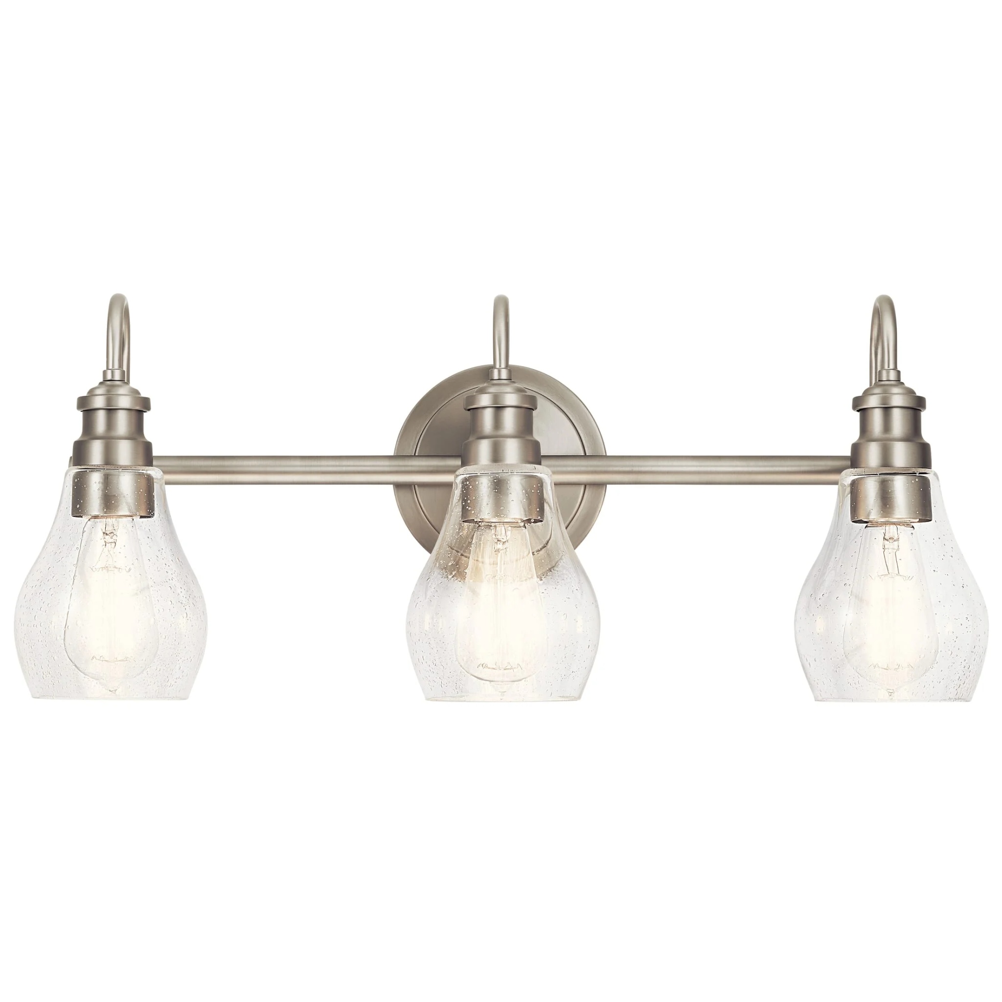 45392NI-Kichler Lighting-Greeier - 3 Light Bath Vanity Approved for Damp Locations - with Transitional inspirations - 10.25 inches tall by 23.75 - Image 4