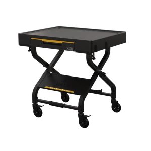 HALO Outdoor Rolling Countertop Grill Cart with Storage Drawer, Black