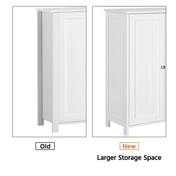 Alden Design Contemporary Storage Cabinet with 2 Doors and 2 Adjustable Shelves, White - Image 13