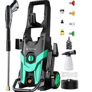 2024 Upgraded Electric Pressure Washer 4300 PSI 2.8 GPM Power Washer with Extra Hose, 23ft Hose 35ft Power Cord, 4 Nozzle and Detergent Tank for Cars, Fences, Patio
