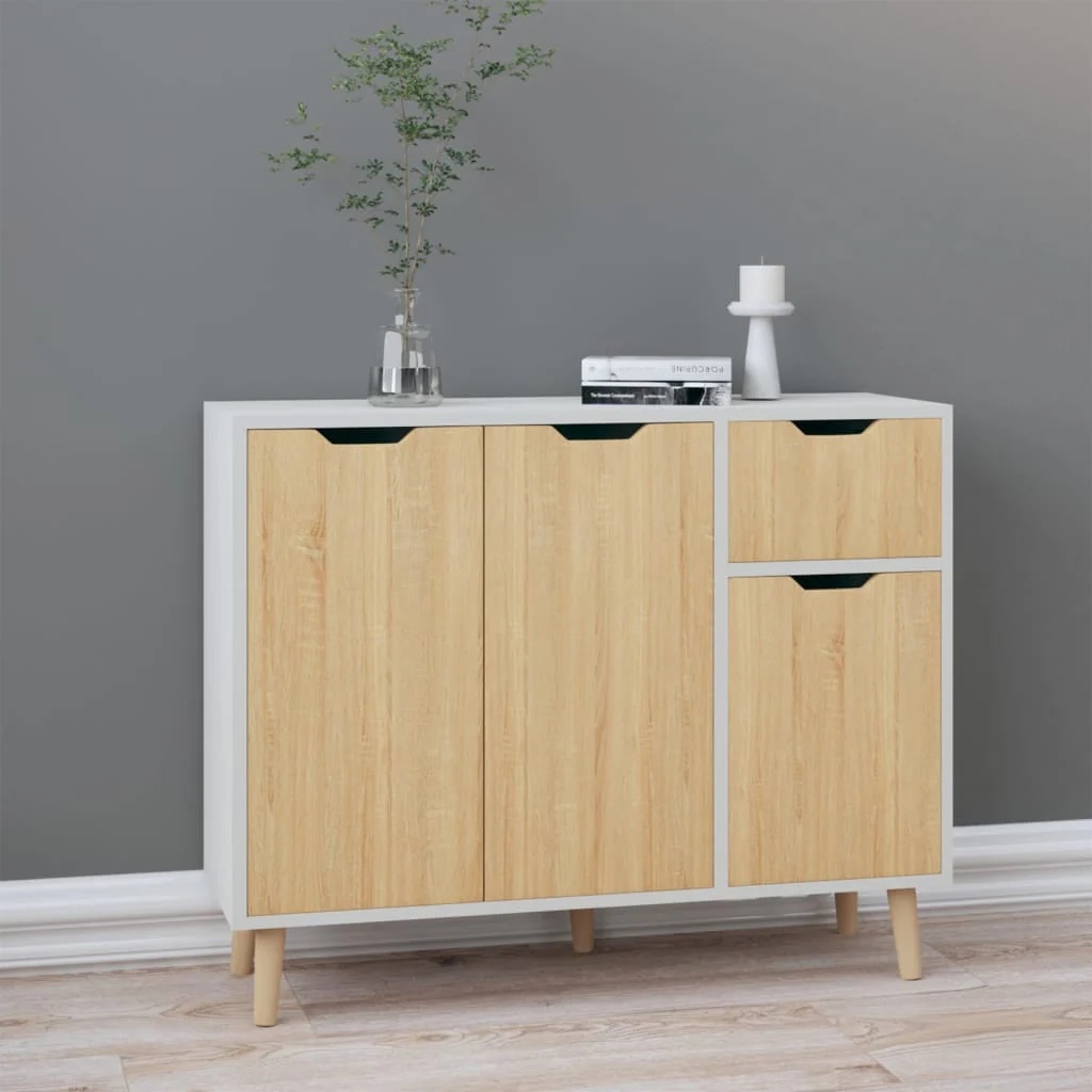 vidaXL Sideboard Console Cabinet with Storage for Bedroom Engineered Wood - Image 16