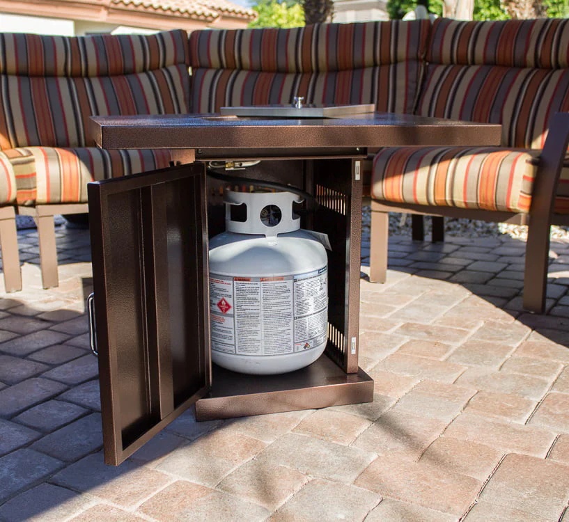 AZ Patio Heaters Outdoor Conventional Propane Fire Pit in Hammered Bronze - Image 4