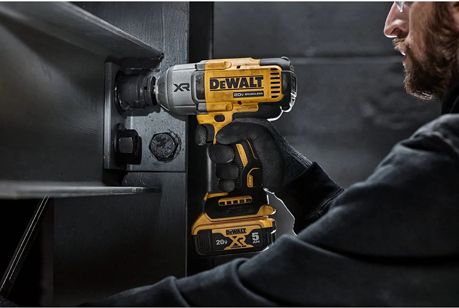 DEWALT 20V MAX XR 1/2" High Torque Impact Wrench with Hog Ring Anvil Kit (DCF900P1) - Image 9