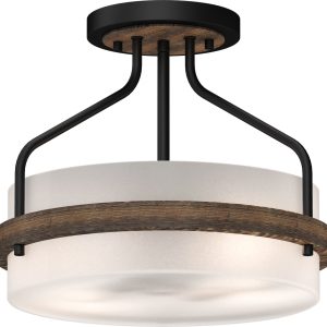 Volume Lighting 4743 Emery 2 Light 13" Wide Semi-Flush Ceiling Fixture - MultiColor