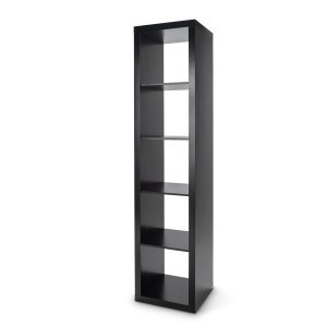 Better Homes & Gardens 5-Cube Vertical Storage Organizer, Solid Black