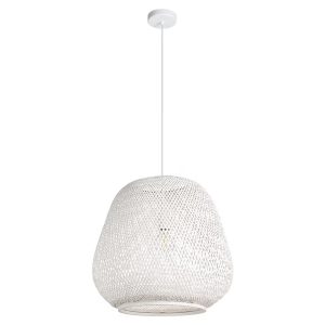 206016A-Eglo Lighting-Dembleby - 1 Light Pendant-19 Inches Tall and 20 Inches Wide-White Finish
