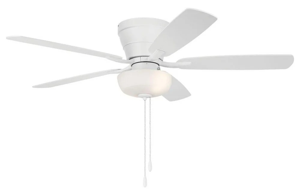 WHL52BNK5C1-Craftmade Lighting-Wheeler - 5 Blade Flush Mount Ceiling Fan with Light Kit-13.5 Inches Tall and 52 Inches Wide-Brushed Polished Nickel - Image 6