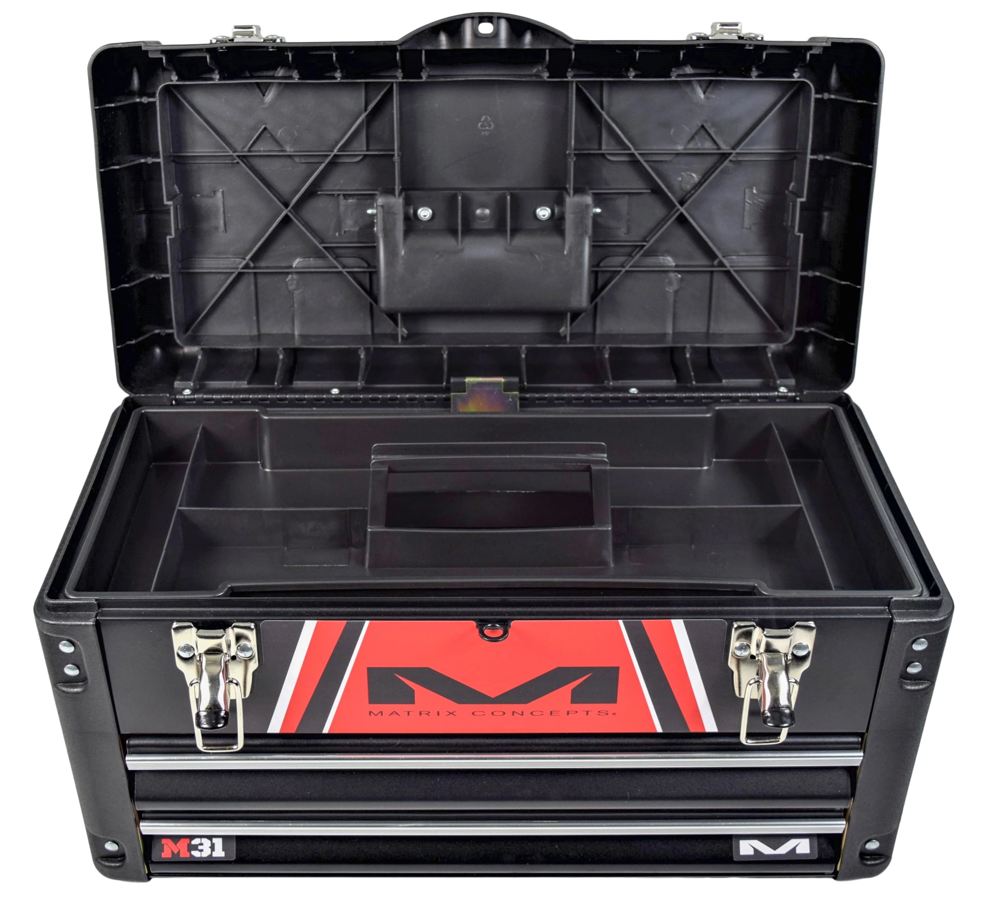 Matrix Concepts M31 Worx 2 Drawer Portable Tool Box (Black/Red) M31-402 - Image 9