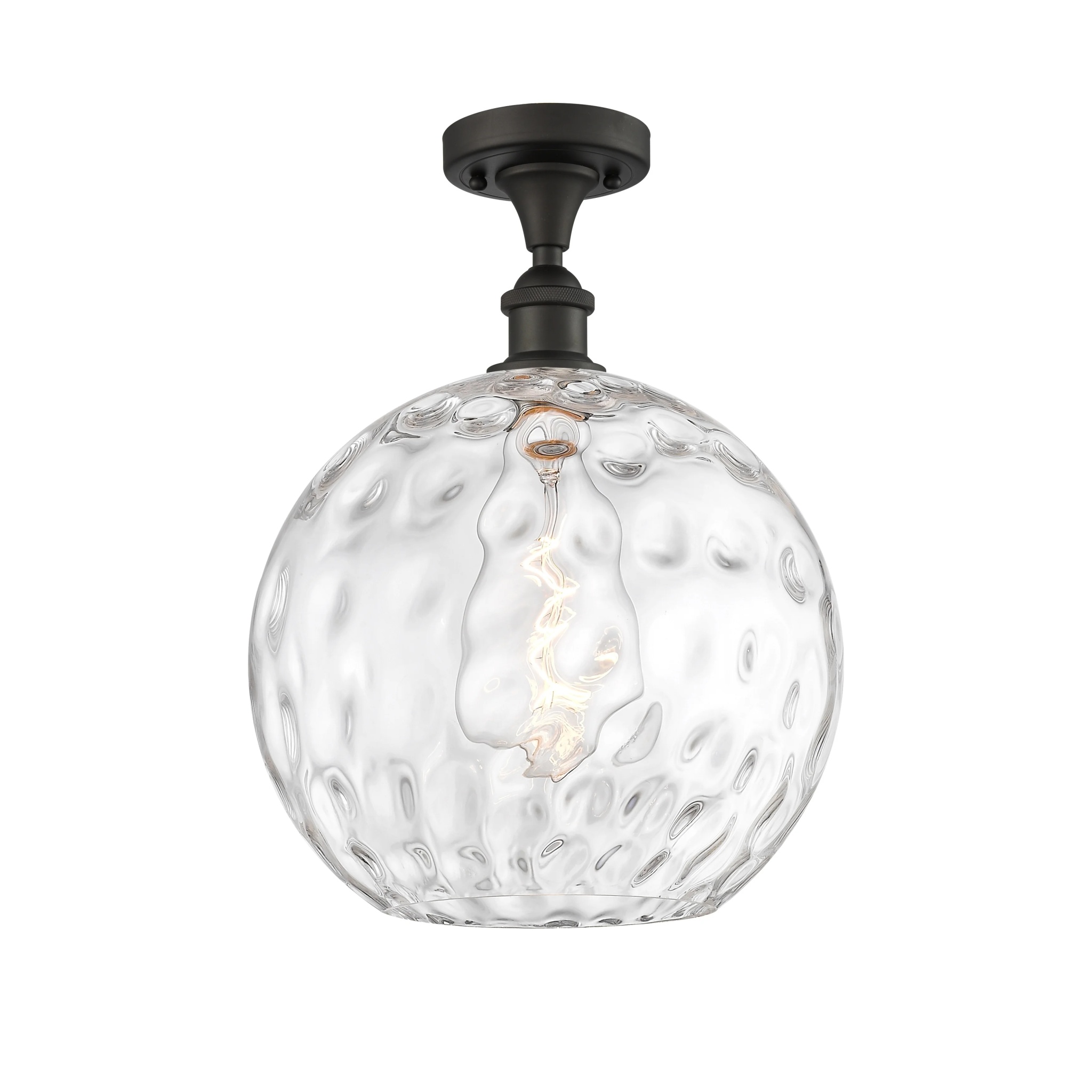 Innovations Lighting 516-1C-17-12 Athens Semi-Flush Athens 12" Wide Semi-Flush Globe - Image 8