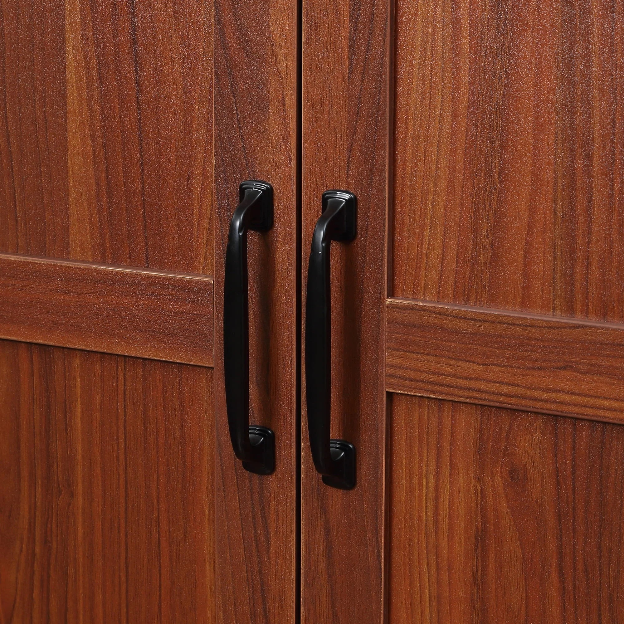 HomCom 2-Door Kitchen Pantry Cabinet Cupboard with 5-Tier Storage Shelves, Brown - Image 11