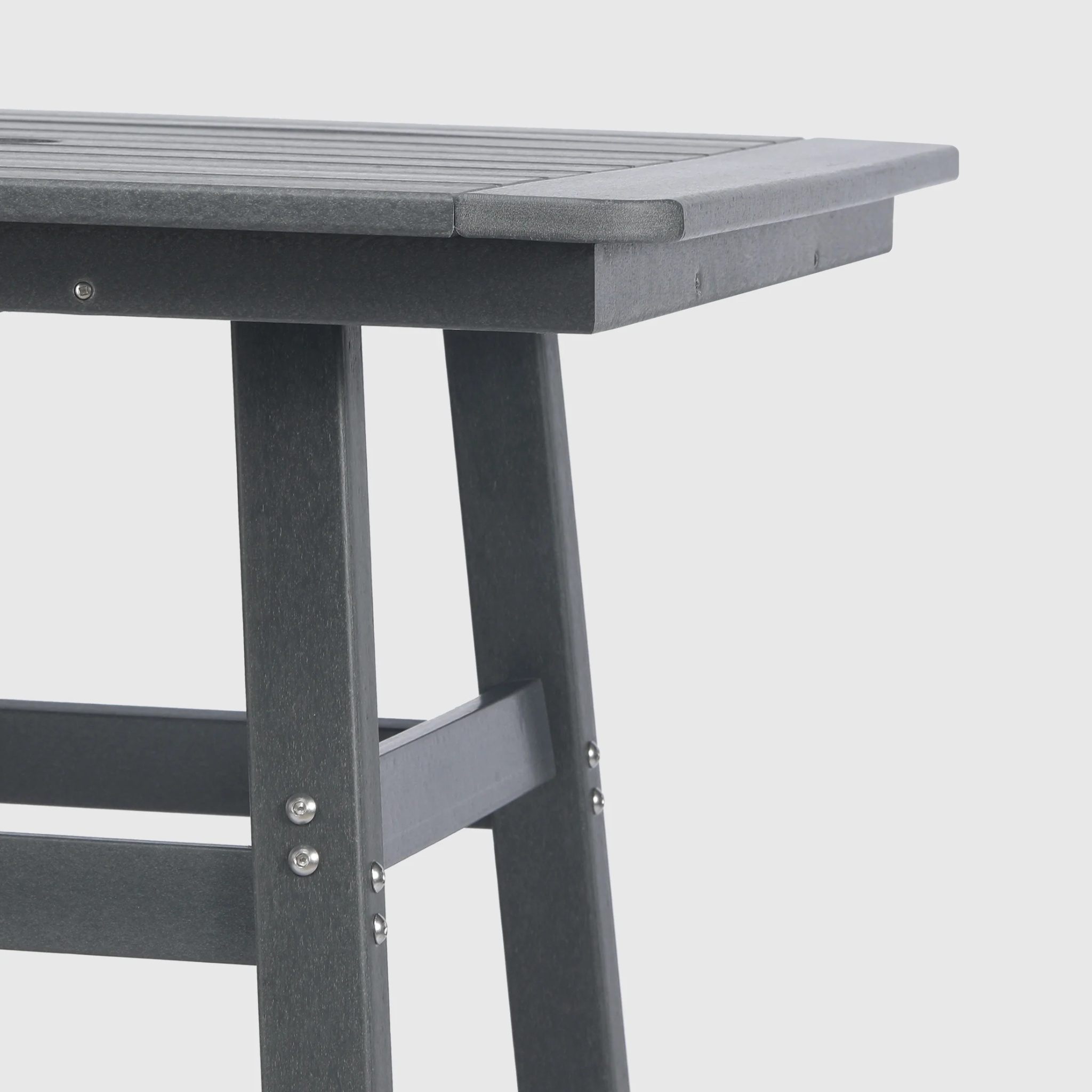 WestinTrends Outdoor 37" Counter Height HDPE Patio Square Bar Table, Dark Brown - Image 69