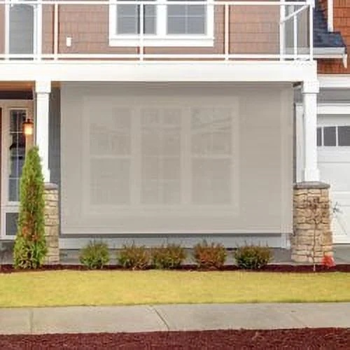 Keystone Fabrics Premium Motorized Outdoor Patio Sun Shade 10ft Wide (Tan) - Image 10