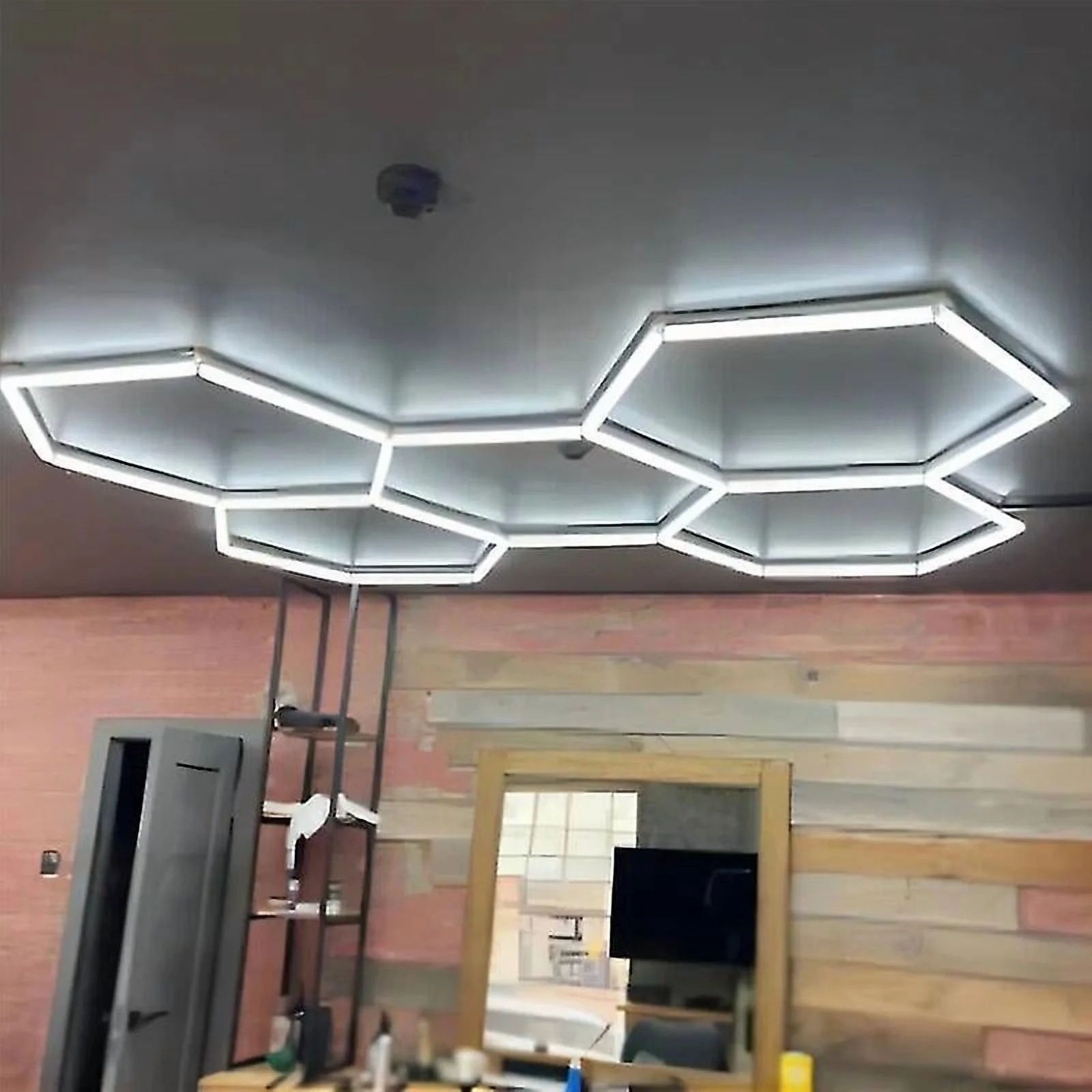 Garage Light Hexagon Lights Lamp AC 90-260V Led Car Workshop Ceiling Lighting - Image 3
