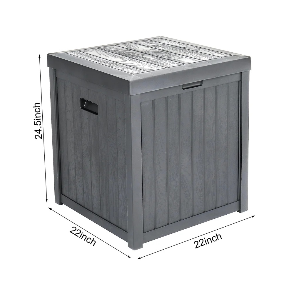 Patio Storage Box Waterproof, enyopro Outdoor PP Storage Patio Furniture Container, 51 Gallon Garden Storage Box with Seat for Backyard Pool Deck, 22" x 22" x 24.5", Brown, JA3239 - Image 16