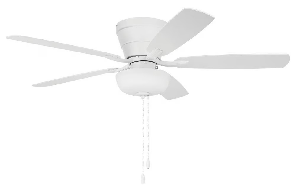 WHL52BNK5C1-Craftmade Lighting-Wheeler - 5 Blade Flush Mount Ceiling Fan with Light Kit-13.5 Inches Tall and 52 Inches Wide-Brushed Polished Nickel - Image 4