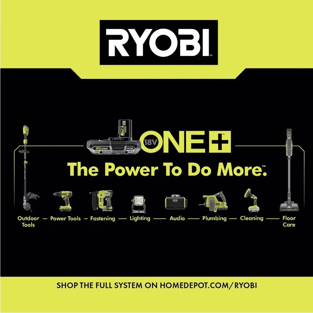 RYOBI ONE+ 18V Cordless 6-Tool Combo Kit with 1.5 Ah Battery, 4.0 Ah Battery, and Charger - Image 3