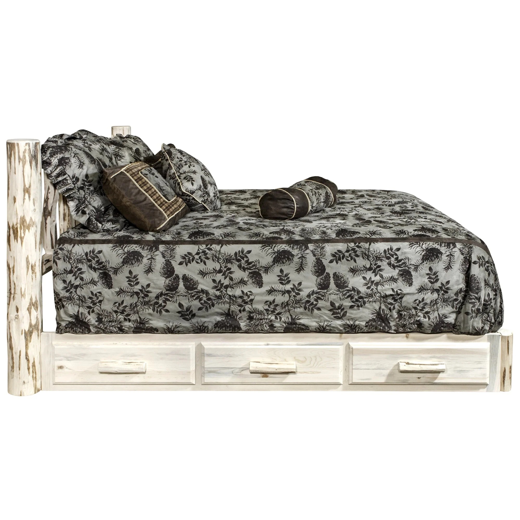 Montana Woodworks Collection King Platform Bed with Storage, Clear Lacquer Finish - Image 4