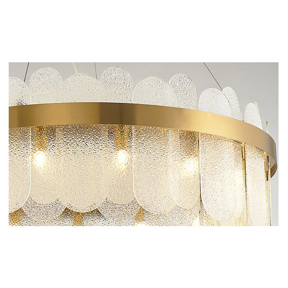 FETCOI Luxury LED Crystal Glass Pendant Lamp Luxury Chandelier Lighting Fixture Ceiling Light (9-Light) - Image 13