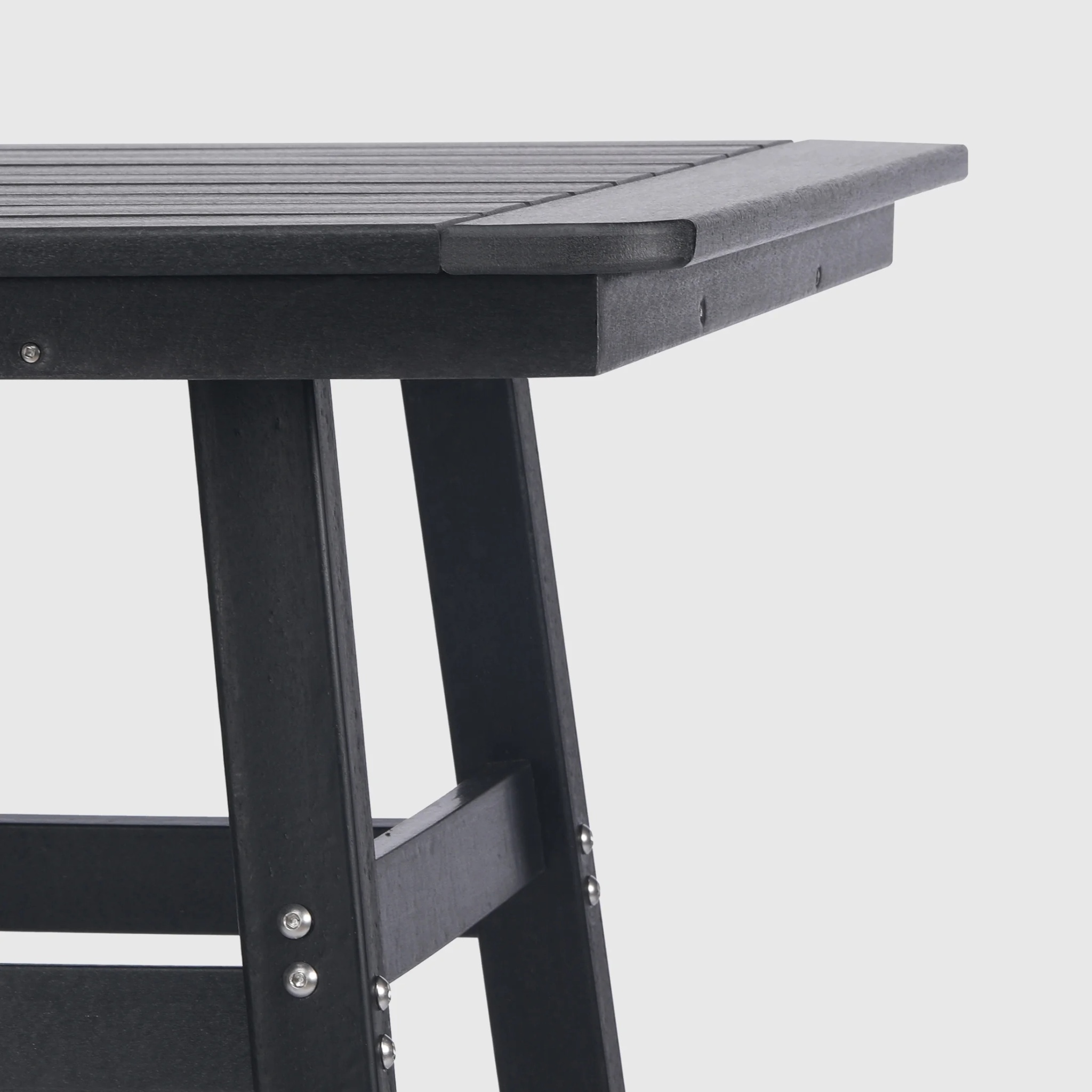 WestinTrends Outdoor 37" Counter Height HDPE Patio Square Bar Table, Dark Brown - Image 49