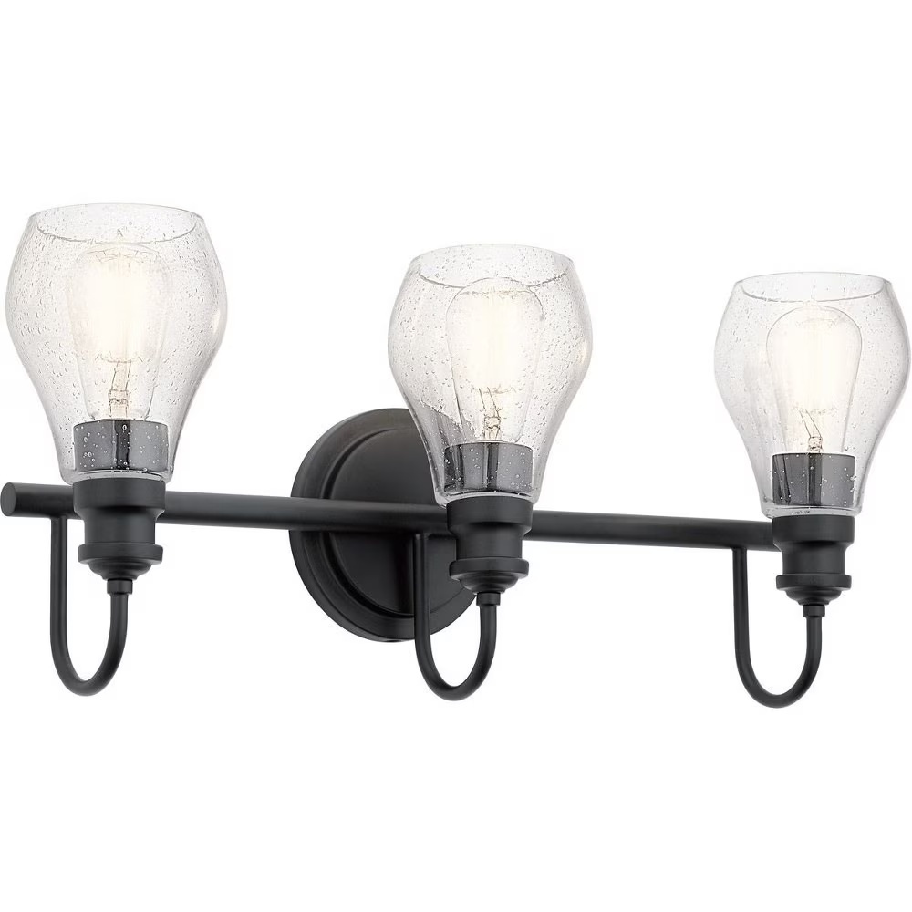 45392NI-Kichler Lighting-Greeier - 3 Light Bath Vanity Approved for Damp Locations - with Transitional inspirations - 10.25 inches tall by 23.75 - Image 5