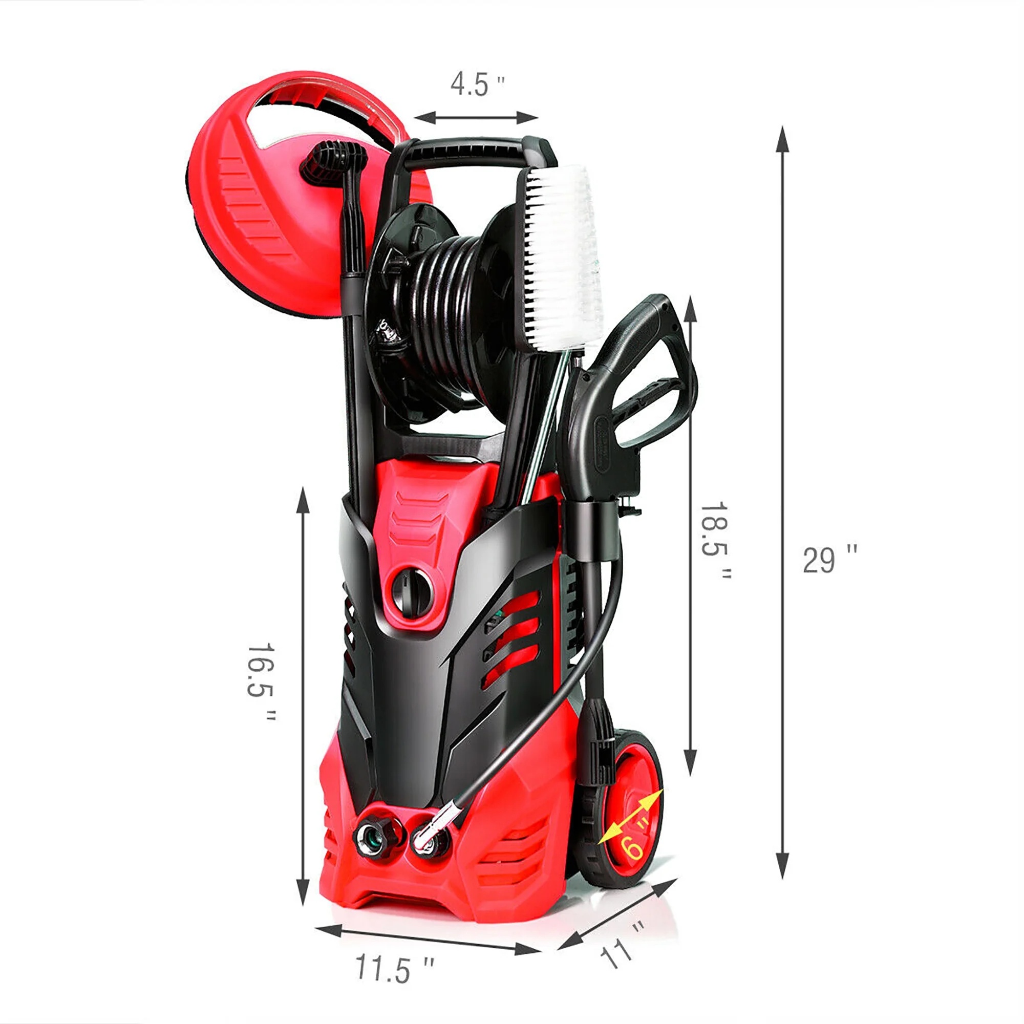 Costway 3000PSI Electric High Pressure Washer Machine 2 GPM 2000W w/ Deck Patio Cleaner Blue - Image 14