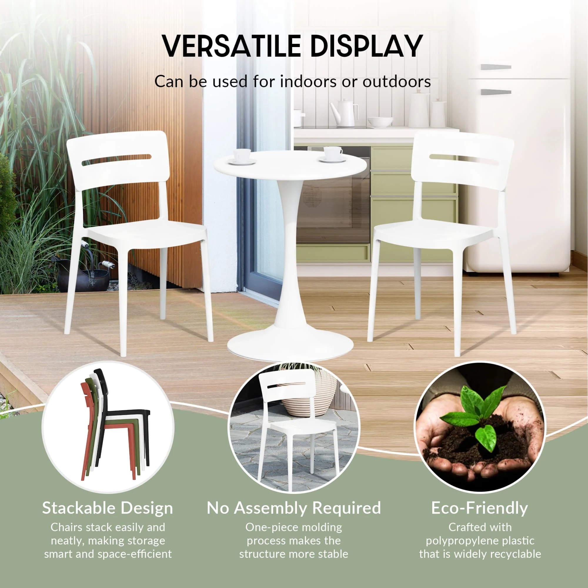 WestinTrends Playa 5-Piece Outdoor Metal Frame Dining Table Patio Set with Stackable Patio Dining Chairs, Olive Green - Image 51