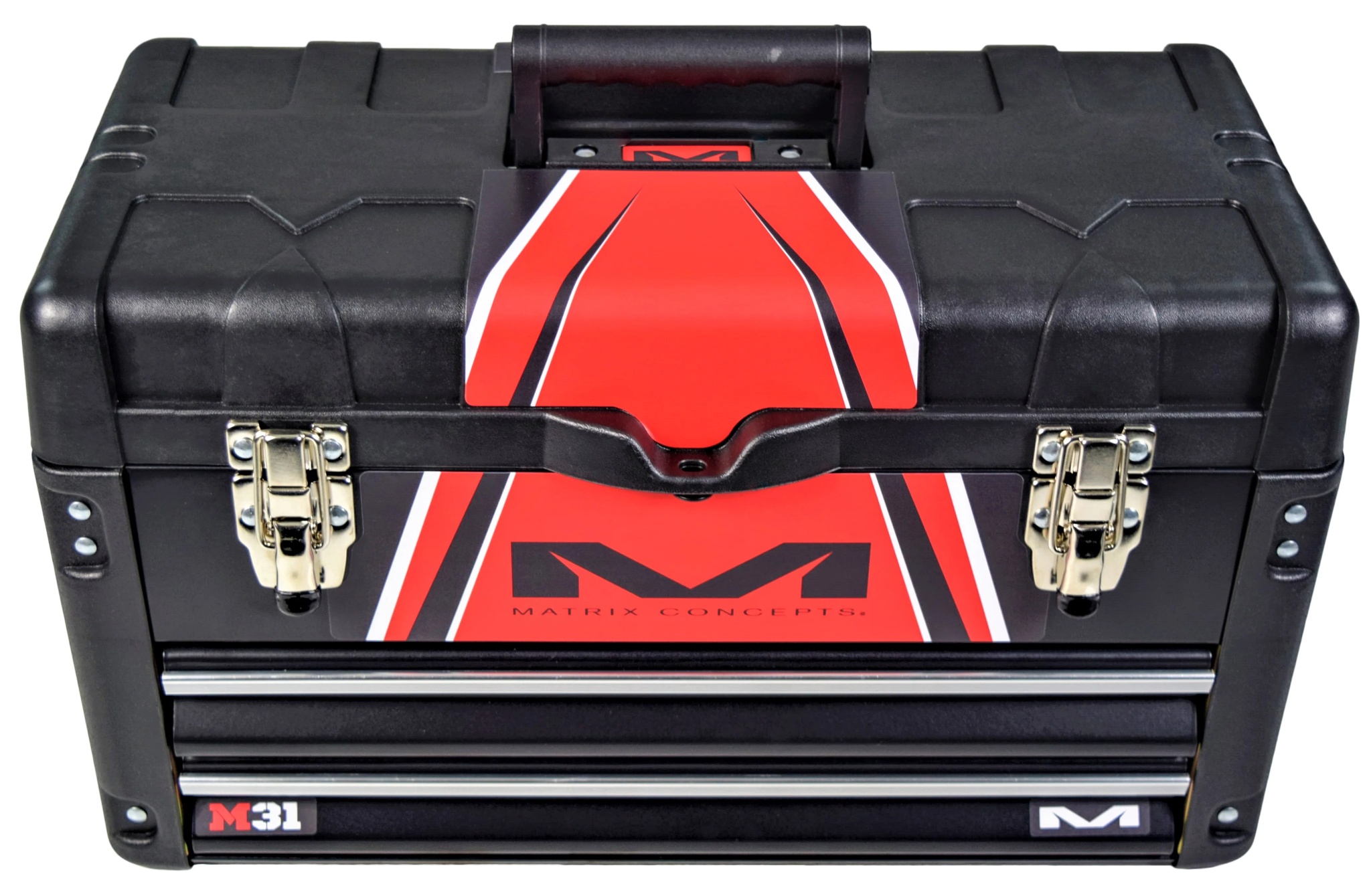 Matrix Concepts M31 Worx 2 Drawer Portable Tool Box (Black/Red) M31-402 - Image 11