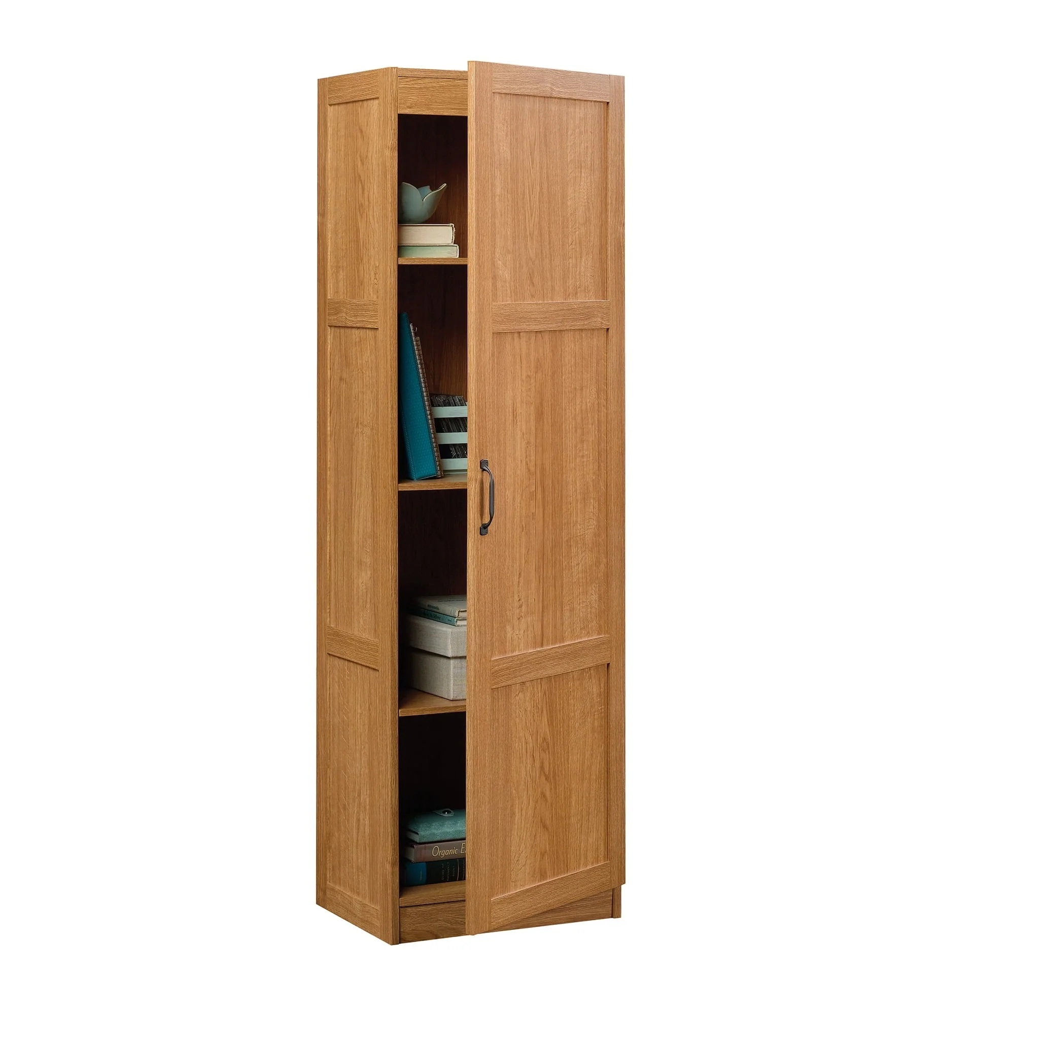 Sauder Storage Cabinet, Highland Oak Finish - Image 9