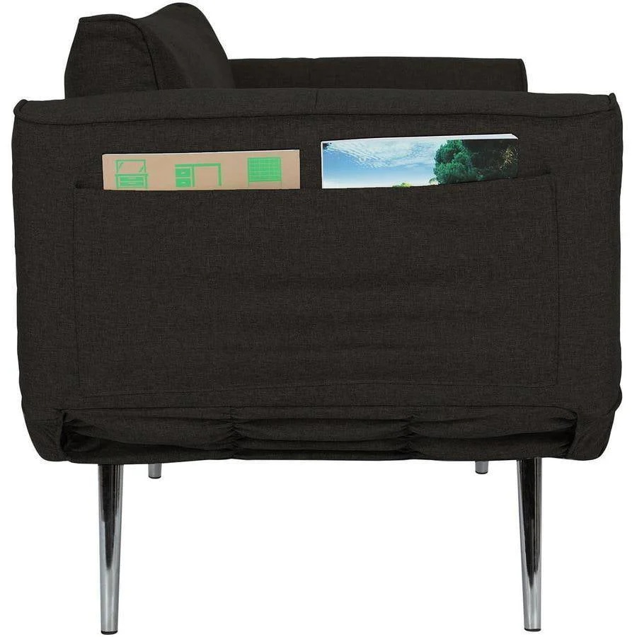 DHP Euro Futon with Magazine Storage, Black - Image 9